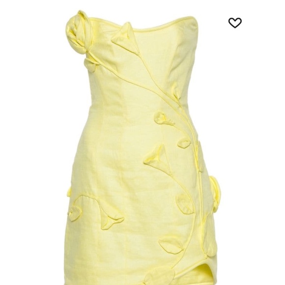 Zimmerman rose mini dress in Lemon yellow - Picture 3 of 5